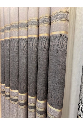 Nivemeshome Damla Ft614337 V-5403 Gri 1/3 Sık Pileli Fon Perde Apm Gri