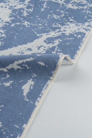 50x135 Spor Havlu İp Boya Jakarlı Pamuklu Fitness Gym Tenis Havlu Mavi