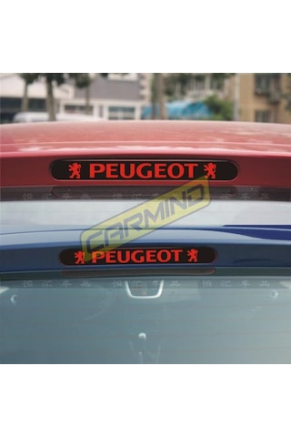 Peugeot 206 Karbon Arka Fren Stop Lambası Sticker