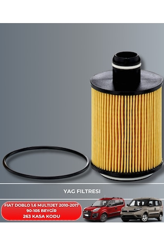 Fıat Doblo 1.6 Multıjet 2010-2011-2012-2013-2014-2015-2016-2017 90-105 Beygir Filtre Yag Bakım Seti