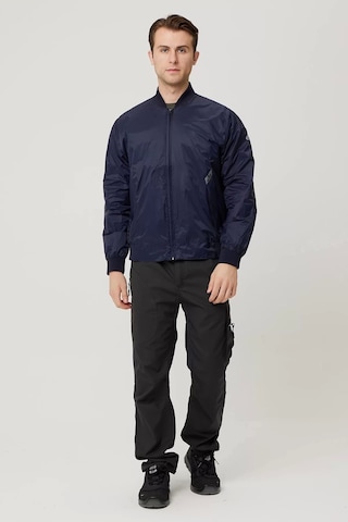 Erkek Monchler Naylon Bomber Ceket Mevsimlik Morino Jacket Fermuarlı Şık Tasarım Kumaş Rahat Lacivert