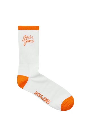 Jack & Jones Erkek Çorap 12252044 Beyaz-orange Beyaz - Turuncu