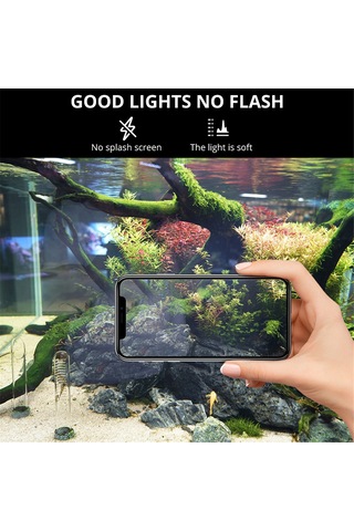 Symbee Akvaryum Işığı Su Geçirmez Ayarı 10 Seviye Işık Regülasyonu 3 Zamanlama Seçeneği Tam Spektrum 60 Led Topu 45-60cm 11w Euro Standartı Siyah