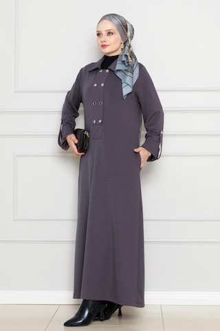 Cırt Cırtlı Oysho Elbise-gri-4486 Gri