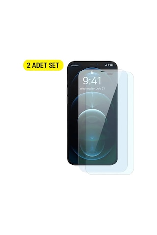 Baseus Crystal 0.3mm Apple Uyumlu   iPhone 12 Pro Max Tempered Ekran Koruyucu 2