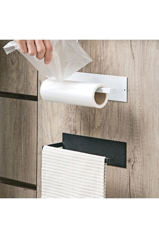 Dancemonkey 2 Adet Duvara Monte Banyo & Mutfak Ruloluk Havlu Askısı - Pratik Çok Renkli