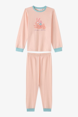 Penti Kız Çocuk Mint Bunny Ride Pamuklu Uzun Kollu 2li Pijama Takımı