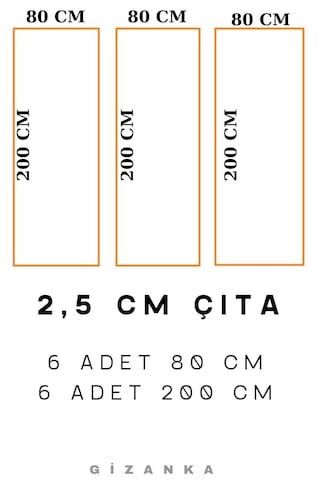 Sade Dikey Tasarım Boyanabilir Çıta Hazır Kesim Anka151 16,80 METRE