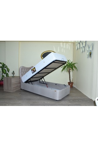 Bengimobilya Baza-Başlık Ortopedik Yatak Standart Silin Kumaş Model Metal Fırı