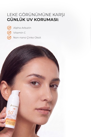 Ecowera Anti-Dark Spot SPF 50+ Leke Karşıtı ve Aydınlatıcı Mineral Güneş Kremi 50 ML