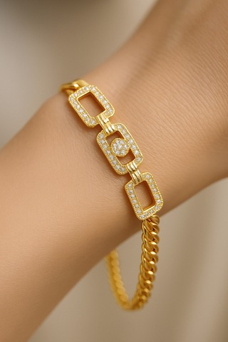 Çelik Trend Lüks Bileklik Gold - 728769256 Gold Çelik Trend Lüks Bileklik Gold - 728769256 Gold