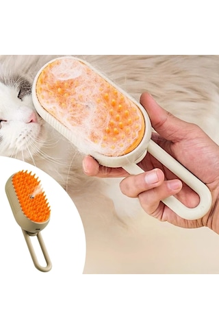 Biishe Saplı Su Püskürtmeli Kedi Köpek Fırçası Masaj Etkili Tüy Toplama Tarağı