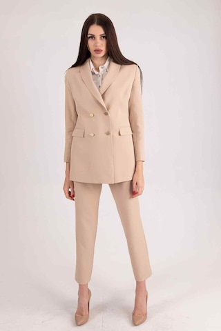 Feminist Bej Blazer Ceket Pantolon İkili Takım 0106305.55 Bej