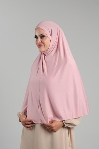 Hürrem Bone Pudra Pratik Hazır Geçmeli Tesettür Eşarp Viskon Pratik Namaz Örtüsü 2201 06 Pudra