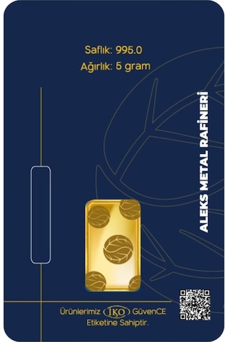 Agakulche 5 Gr 995 24 Ayar Amr Külçe Altın