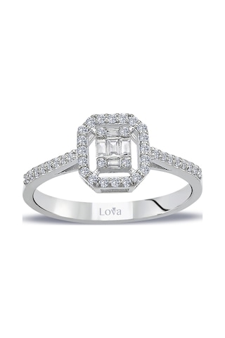Lova 0,32 Karat Baget Pırlanta Yüzük - 1030279