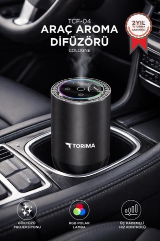 Özel Seri Araç İçi Aroma Difüzörü Tcf04 Cologne Mini Ferahlatıcı Otomatik Koku Renkli Lamba