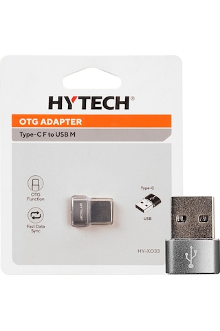 Type-c Dişi To Usb Erkek Metal Gövdeli Otg Çevirici, Hytech Hy-xo33,