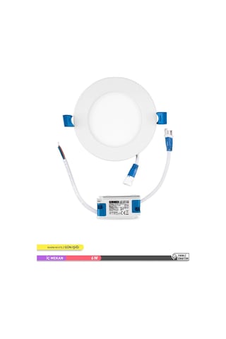 ACK Sıva Altı Yuvarlak LED Panel Armatür 3000K AP01-00600 Beyaz