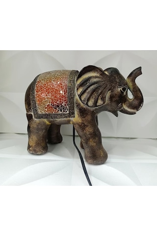 Fil Mozaik Lamba Yatak Odası Bebek Odası Gece Lambası Masa Üstü Ev Dekorasyon Çok Renkli