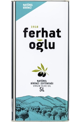 Ferhatoğlu Natürel Birinci Zeytinyağı Teneke 5 L Ferhatoğlu Natürel Birinci Zeytinyağı Teneke 5 L
