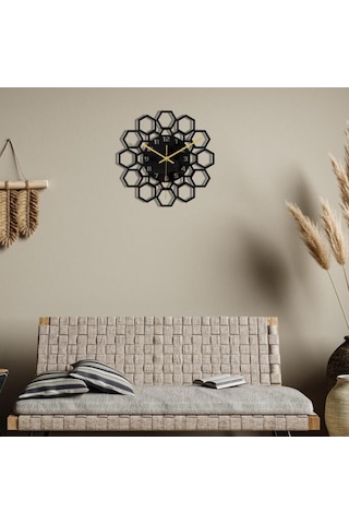 1/2 Modern Duvar Saati Ev Hediyesi Akrilik Oturma Odası Sanatı Siyah Tip B 1 Set Diğer