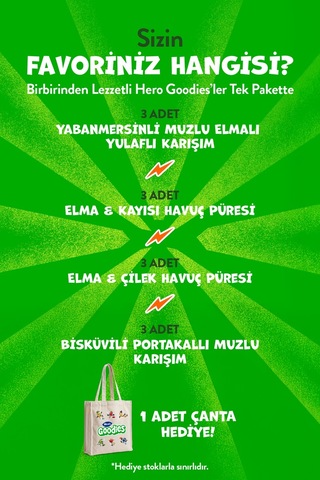 Hero Goodies Karma Meyve Püresi Paketi 12 Adet Deneme Seti