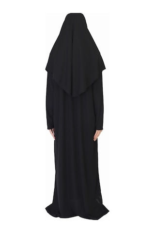 Zehranaz Namaz Elbisesi Siyah Fermuarlı Namaz Elbisesi Siyah