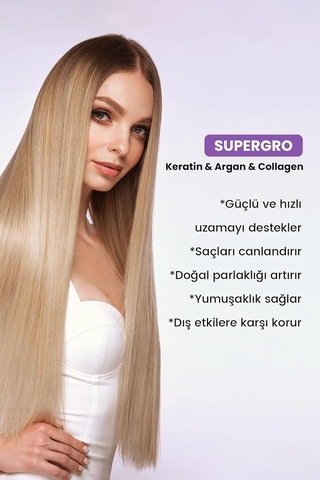 Oshine Hızlı Uzama Etkili Onarıcı Saç Bakım Maskesi, Supergro Rapid Hair Length Mask, 350ml