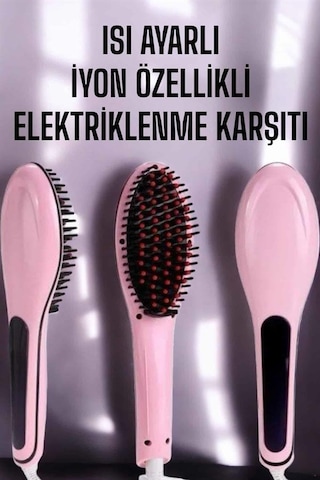 Gld-spt- Saç Düzleştirici Tarak Isı Ayarlı Yıpranma Önleyici Düzleştirici Fön Tarak