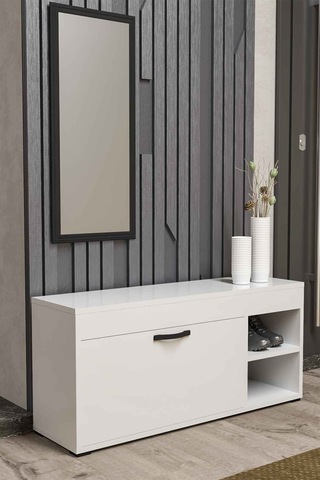 Ayakkabılık Dolabı Beyaz 90 Cm Çok Renkli