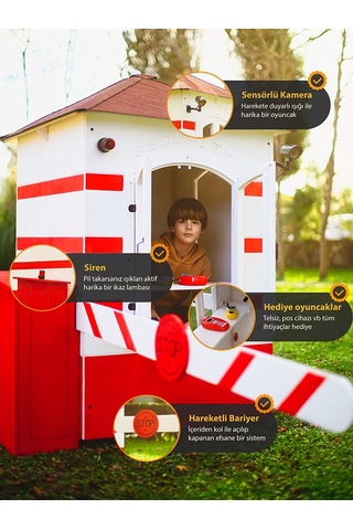 Mandu Bariyerli Ahşap Güvenlik Kulübesi Bekçi Kulübesi