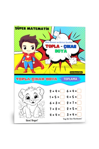 Okul Öncesi Ve Birinci Sınıflar Süper Matematik Topla-çıkar-boya