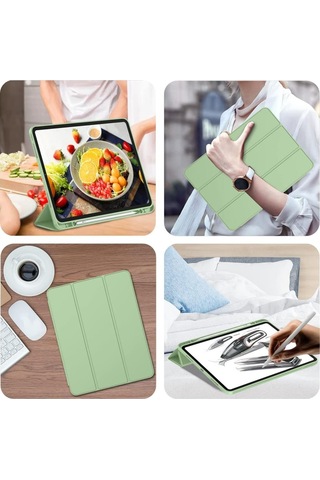 Apple Uyumlu iPad Pro 11 3. Nesil 2021 Kılıf Kalem Bölmeli Smart Case A2