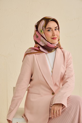 Silk Home Twill İpek Eşarp 11500-03 Pembe - Kahverengi Silk Home Twill İpek Eşarp 11500-03 Pembe - Kahverengi