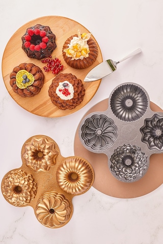 Emsan Griss Four In One 4'lü Gold Kek Kalıbı