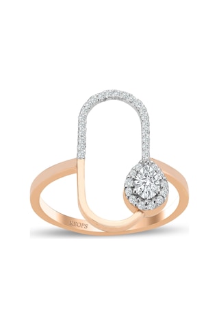 Pırlanta Damla Nemesis Yüzük - Idl Sertifikalı Rose Gold