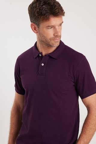 Tudors Erkek Slim Fit Dar Kesim Pamuklu Yumuşak Dokulu Serin Tutan Kumaş Düz Pike Mürdüm Polo Yaka Tişört-33709 MÜRDÜM