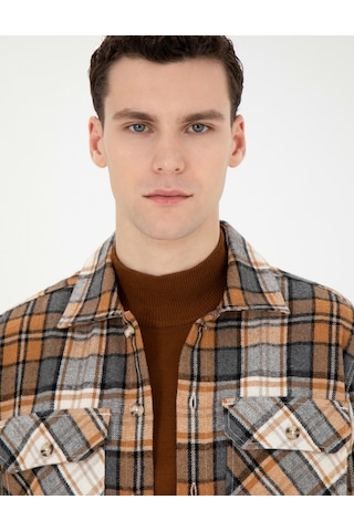 Pierre Cardin Erkek Açık Kahverengi Gömlek Desenli 50275763-vr002 Açık Kahverengi