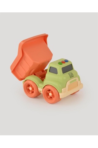Let's Be Child Sesli Ve Işıklı Minik Kamyon 31016 Yeşil - Turuncu Kasalı, Çocuklar İçin Oyuncak Kamyon