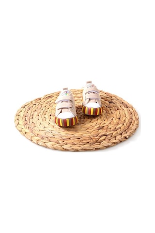 Papuçcity 02851 Unisex Çocuk Bebe Renkli Keten Konvers Ayakkabı 001