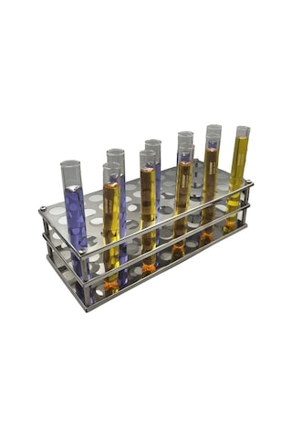 Borox Tüp Standı 40 Tüplük Tüp Standı Paslanmaz Çelik 20 MM