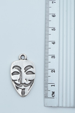 V For Vendetta Gümüş Kaplama Düz Zincir Kolye Gümüş