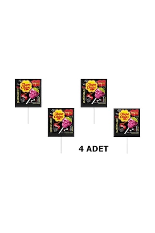 Chupa Chups Skull Çilek - Misket Limon Aromalı Lolipop Şeker 15 G X 4 Adet