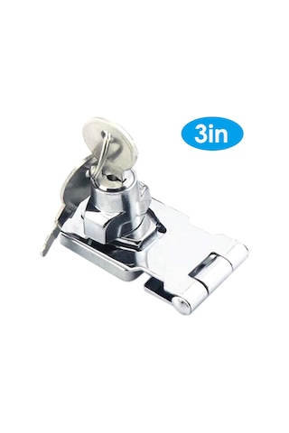 Yuntech01 Zink Çelik 3 İnç Gümrük Kilitli Tıraşlı Kilit, Depo/kapı/giyotin Güvenliği, Anahtar Ve Vida Seti