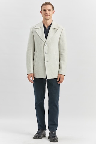 Kaşe Kırlangıç Yaka Desenli Astarlı Slim Fit Dar Kesim Klasik Mont 1007245150-taş Rengi Taş