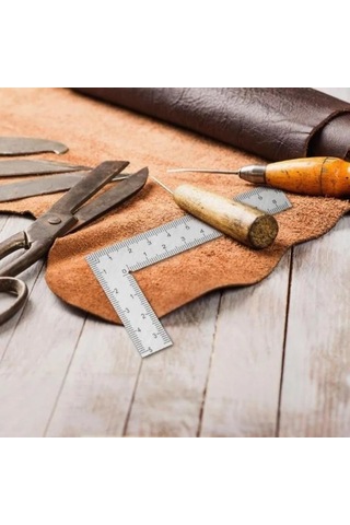 Sevimli Okul Malzemeleri Metal Cetvel Küçük Çerçeve Cetvel Ölçüm