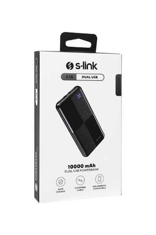 S-link Ip-g12n 10000mah Micro+usb+ Type-c Giriş+çıkış Siyah Taşınabilir Pil Şarj Cihazı Powerbank Çok Renkli