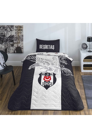 Lisanslı Beşiktaş Kartal Tek Kişilik Yatak Örtüsü Seti 000000001000051956 Çok Renkli