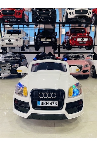 Audi Çocuk Araç Gereçleri Akülü Araba 12v 0-6 Yaş Beyaz